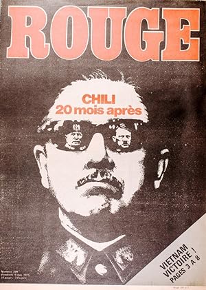 Rouge N° 299. Hebdomadaire d'action communiste. Chili 20 mois après. 9 mai 1975.