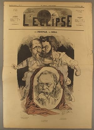 L'éclipse N° 57. Le peuple : Clément Duvernois. P-J. Proudhon - Jules Vallès. Couverture illustré...