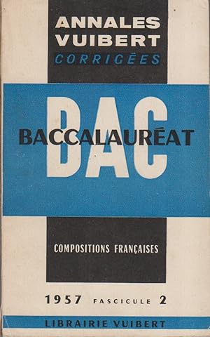 Seller image for Annales Vuibert corriges du baccalaurat. Compositions franaises. Fascicule 2. for sale by Librairie Et Ctera (et caetera) - Sophie Rosire