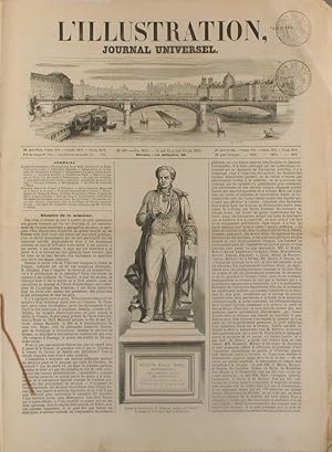 L'Illustration, journal universel N° 433. Statue du mathématicien Poisson à Pithiviers - Fontaine...