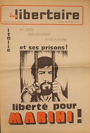 Le Monde libertaire N° 198. Organe de la Fédération anarchiste. Mensuel. Italie: Liberté pour Mar...