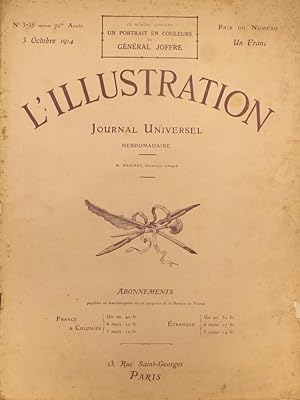 Image du vendeur pour L'Illustration N 3735. 3 octobre 1914. mis en vente par Librairie Et Ctera (et caetera) - Sophie Rosire