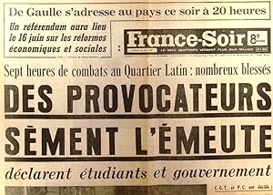 France soir. 25 mai 1968. 8e édition **. Des procateurs sèment l'émeute. 25 mai 1968.