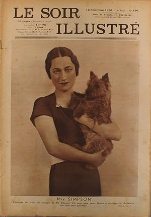 Le Soir illustré. N° 460. En couverture : Mrs Simpson - Crise en Angleterre. 12 décembre 1936.