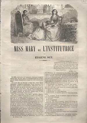 Miss Mary ou l'institutrice. Imprimé sur deux colonnes. Vers 1850.