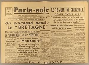 Paris-Soir N° 6136. Grand quotidien d'informations illustrées. Edition de Clermont-Ferrand, diffé...