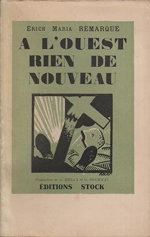 Immagine del venditore per A l'Ouest rien de nouveau. venduto da Librairie Et Ctera (et caetera) - Sophie Rosire