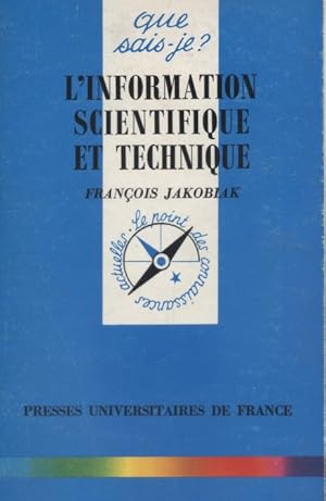 Image du vendeur pour L'information scientifique et technique. mis en vente par Librairie Et Ctera (et caetera) - Sophie Rosire