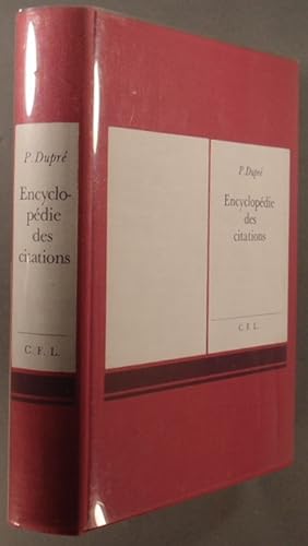 Bild des Verkufers fr Encyclopdie des citations. zum Verkauf von Librairie Et Ctera (et caetera) - Sophie Rosire
