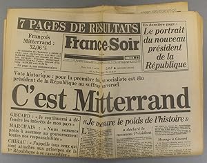 France-soir du 11 mai 1981. C'est Mitterrand. 11 mai 1981.