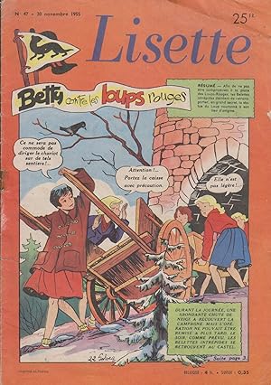 Lisette N° 47. En couverture: Betty contre les loups rouges. 20 novembre 1955.
