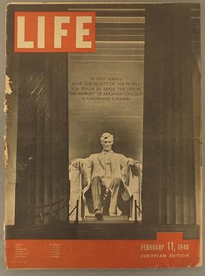 Life. European edition. Lincoln en couverture, article sur la chirurgie de guerre 11 février 1946.