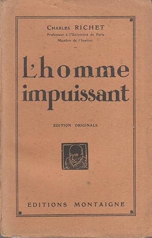 Seller image for L'homme impuissant. for sale by Librairie Et Ctera (et caetera) - Sophie Rosire