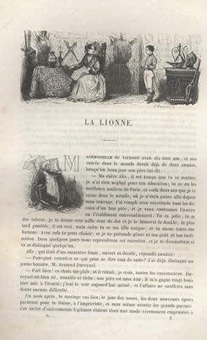 Seller image for Les Franais peints par eux-mmes. La lionne. Livraison N 66, avec sa couverture d'origine. Vers 1840. for sale by Librairie Et Ctera (et caetera) - Sophie Rosire