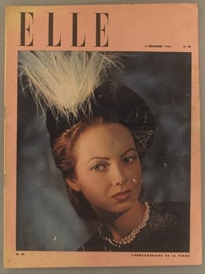 Elle N° 55. L'hebdomadaire de la femme. 3 décembre 1946.