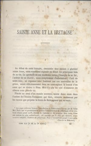 Sainte-Anne et la Bretagne, par M. l'abbé Max. Nicol Article paru dans la revue de Bretagne et de...