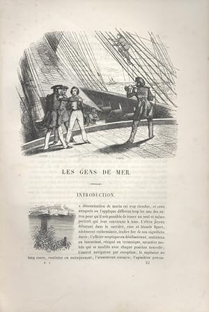 Image du vendeur pour Les Franais peints par eux-mmes. Les gens de mer : L'lve de marine. Vers 1840. mis en vente par Librairie Et Ctera (et caetera) - Sophie Rosire