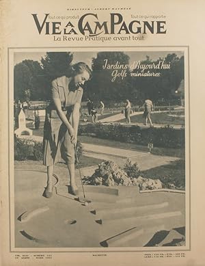 Vie à la campagne numéro 533. Couverture : Jardins d'aujourd'hui, golfs miniatures. Mars 1955.