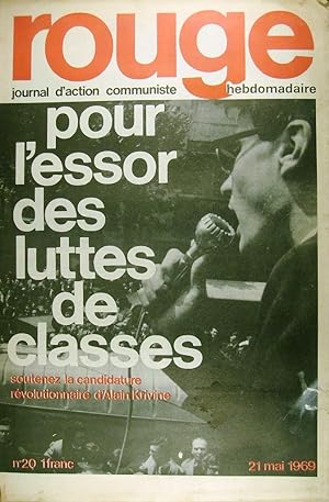 Rouge N° 20. Journal d'action communiste hebdomadaire. Pour l'essor des luttes de classes. 21 mai...