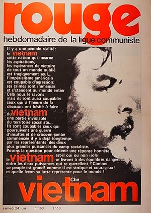 Rouge N° 163. Hebdomadaire de la ligue communiste. Che Guevara et le Vietnam, photo et texte en c...