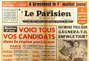 Le Parisien libéré. 28 juin 1968. Elections 2e tour: Voici tous vos candidats dans la région pari...