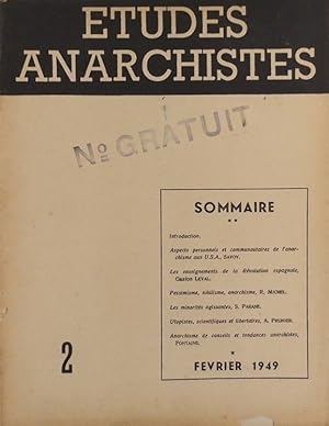 Revue publiée par la Fédération anarchiste. Numéro 2. Février 1949.