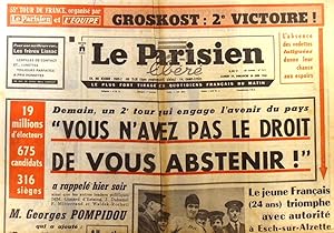 Le Parisien libéré. 29 et 30 juin 1968. Vous n'avez pas le droit de vous abstenir! 29 juin 1968.