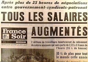 Image du vendeur pour France soir. 28 mai 1968. 8e dition. Tous les salaires augments. 28 mai 1968. mis en vente par Librairie Et Ctera (et caetera) - Sophie Rosire