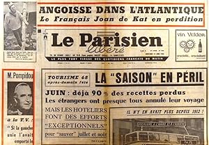 Le Parisien libéré. 19 juin 1968. Tourisme: La saison en péril  Joan de Kat en perdition  19 juin...