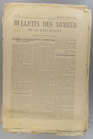 Seller image for Bulletin des armes de la Rpublique N 34. Rserv  la zone des armes. 7 octobre 1914. for sale by Librairie Et Ctera (et caetera) - Sophie Rosire