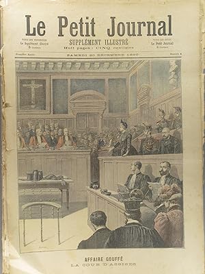 Le Petit journal - Supplément illustré N° 4 : L'affaire Gouffé. La Cour d'Assises. (Gravure en pr...