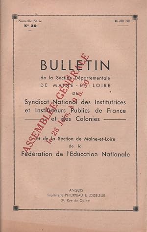 Bulletin de la section départementale de Maine-et-Loire du Syndicat national des institutrices et...