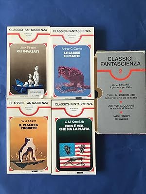 Image du vendeur pour COFANETTO 2 CLASSICI FANTASCIENZA URANIA: IL PIANETA PROIBITO, NON E' VER CHE SIA LA MAFIA, LE SABBIE DI MARTE, GLI INVASATI mis en vente par Il Mondo Nuovo