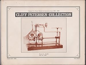 Cliff Petersen Collection Volume 8 Februrary 1982 Original U.S. Patent Models for Inventions from...