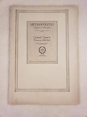 Image du vendeur pour Metropolitan Opera House Grand Opera Season 1913-1914 Program for L'AMORE DEI TRE RE mis en vente par WellRead Books A.B.A.A.