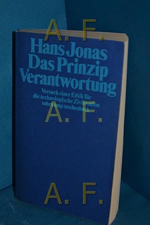 Bild des Verkufers fr Das Prinzip Verantwortung : Versuch einer Ethik fr die technologische Zivilisation Suhrkamp Taschenbuch , 1085 zum Verkauf von Antiquarische Fundgrube e.U.