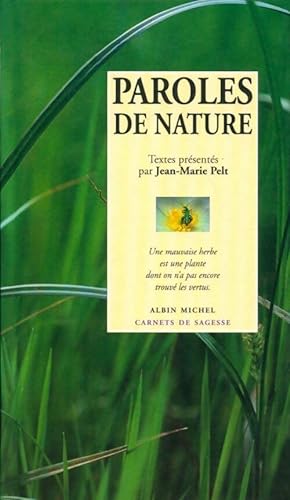 Seller image for Paroles de nature - Claude Nuridsany for sale by Book Hmisphres