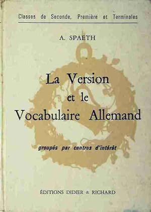 La version et le vocabulaire allemand - A. Spaeth