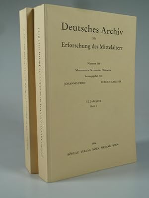 Bild des Verkufers fr Deutsches Archiv fr Erforschung des Mittelalters 52. Jahrgang Heft 1+2. zum Verkauf von Antiquariat Dorner