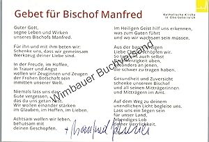 Bild des Verkufers fr Autogramm Manfred Scheuer Bischof von Linz /// Autogramm Autograph signiert signed signee zum Verkauf von Antiquariat im Kaiserviertel | Wimbauer Buchversand