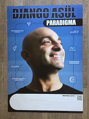Original-Plakat zu seinem Programm "Paradigma" (2012-2015). Mit eigenhändiger Signatur.