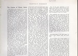 Seller image for PRINT: "The Genius of Henry James" .story from Harper's Weekly, February 14, 1903 for sale by Dorley House Books, Inc.