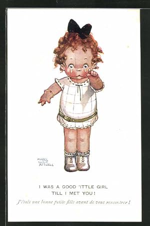 Bild des Verkäufers für Künstler-Ansichtskarte Mabel Lucie Attwell: Niedliches Mädchen weint zum Verkauf von Bartko-Reher
