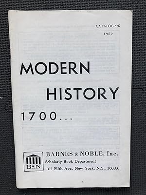 Modern History 1700 . . .; Catalog 536, 1969 (Sales Catalog)