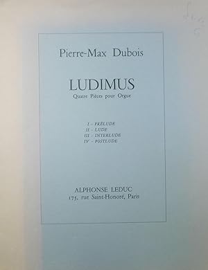 Imagen del vendedor de Ludimus, Quatre Pieces pour Orgue a la venta por Austin Sherlaw-Johnson, Secondhand Music