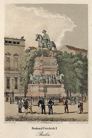 Bild des Verkufers fr Denkmal Friedrich II. Berlin. zum Verkauf von Antiquariat Clemens Paulusch GmbH