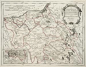 Kupferstich- Karte, b. Reilly, "Des Herzogthums Hinter Pommern Belgardischer Neustettinischer und...