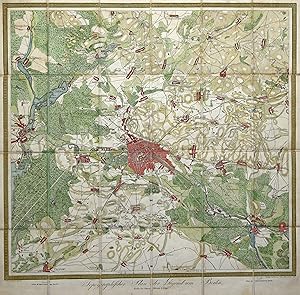 Bild des Verkufers fr Topographischer Plan der Gegend um Berlin. Entworfen von D. G. Reymann. zum Verkauf von Antiquariat Clemens Paulusch GmbH