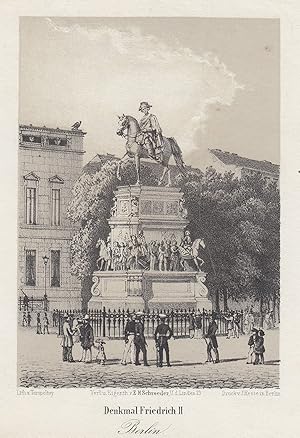 Bild des Verkufers fr Denkmal Friedrich II. Berlin. zum Verkauf von Antiquariat Clemens Paulusch GmbH