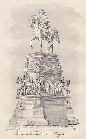 Bild des Verkufers fr Denkmal Friedrichs des Grossen. zum Verkauf von Antiquariat Clemens Paulusch GmbH
